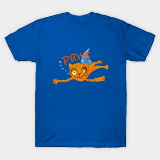 Funny Cat Paws Design T-Shirt